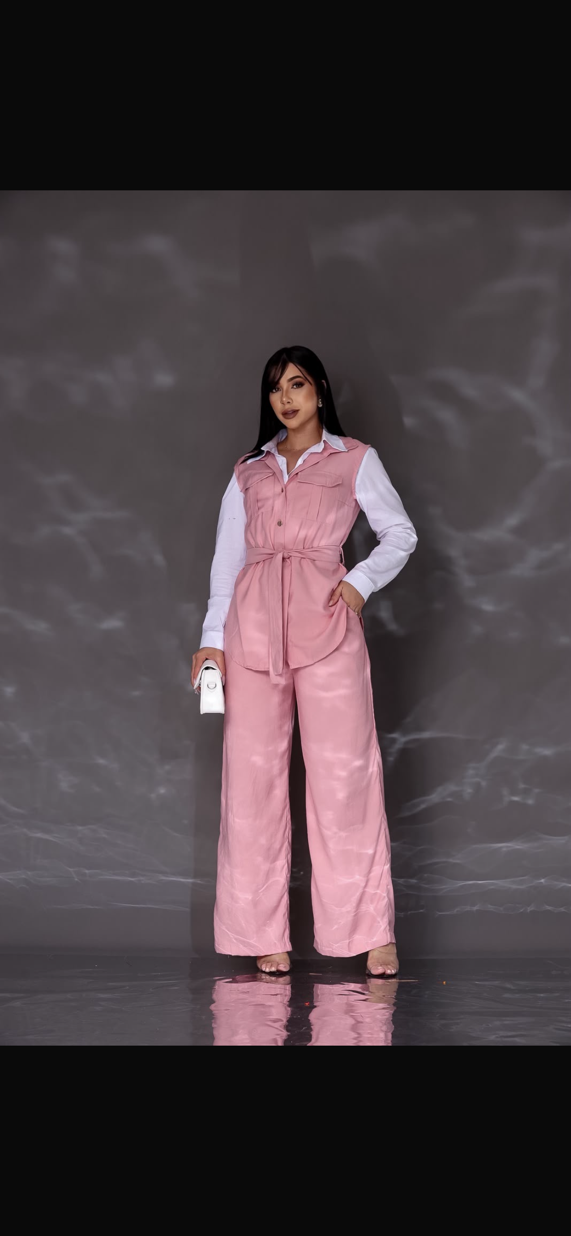 2861 Conjunto Eveli max colete e calça pantalona alfaiataria - Imagem 2