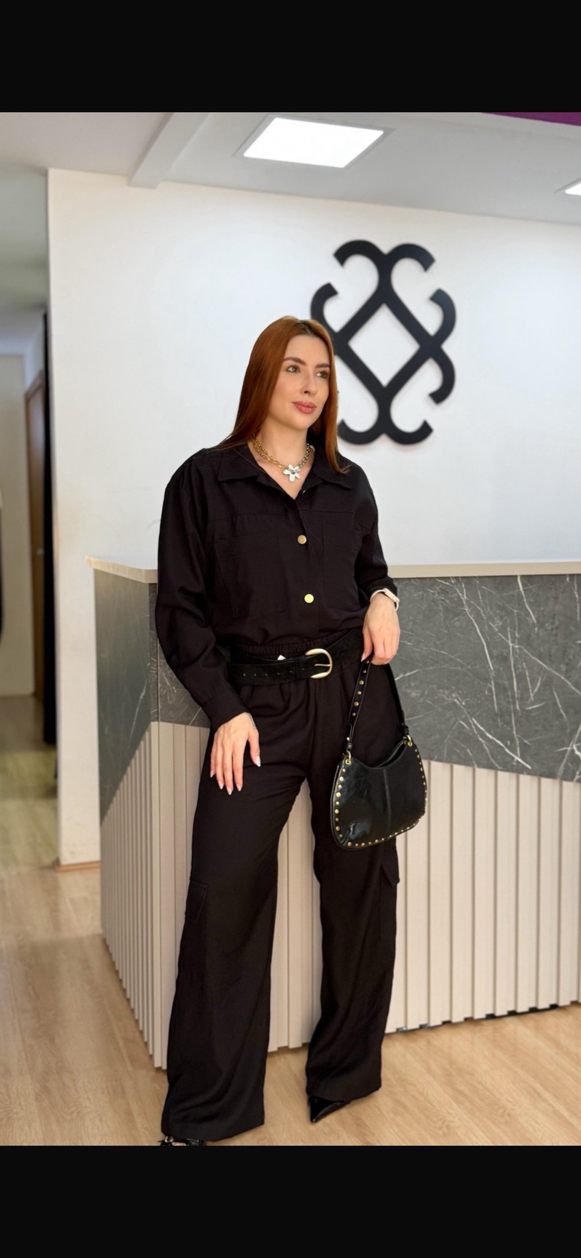 2860 Conjunto Eveli camisa manga longa e calça pantalona cargo alfaiataria - Imagem 3
