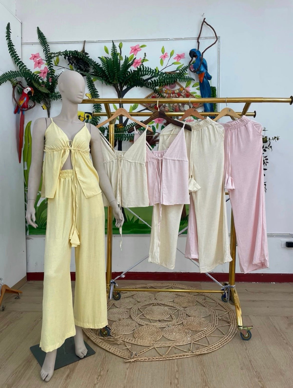 2099 Conjunto Liz blusa regata bata e calça pantalona linhão - Imagem 6
