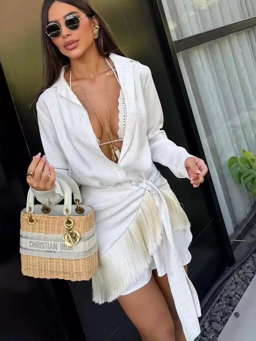2670 Conjunto Leya camisa max e lenço franja - Imagem 2