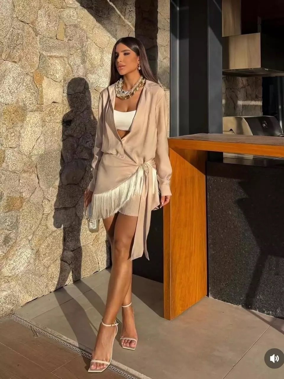 2670 Conjunto Leya camisa max e lenço franja - Imagem 5