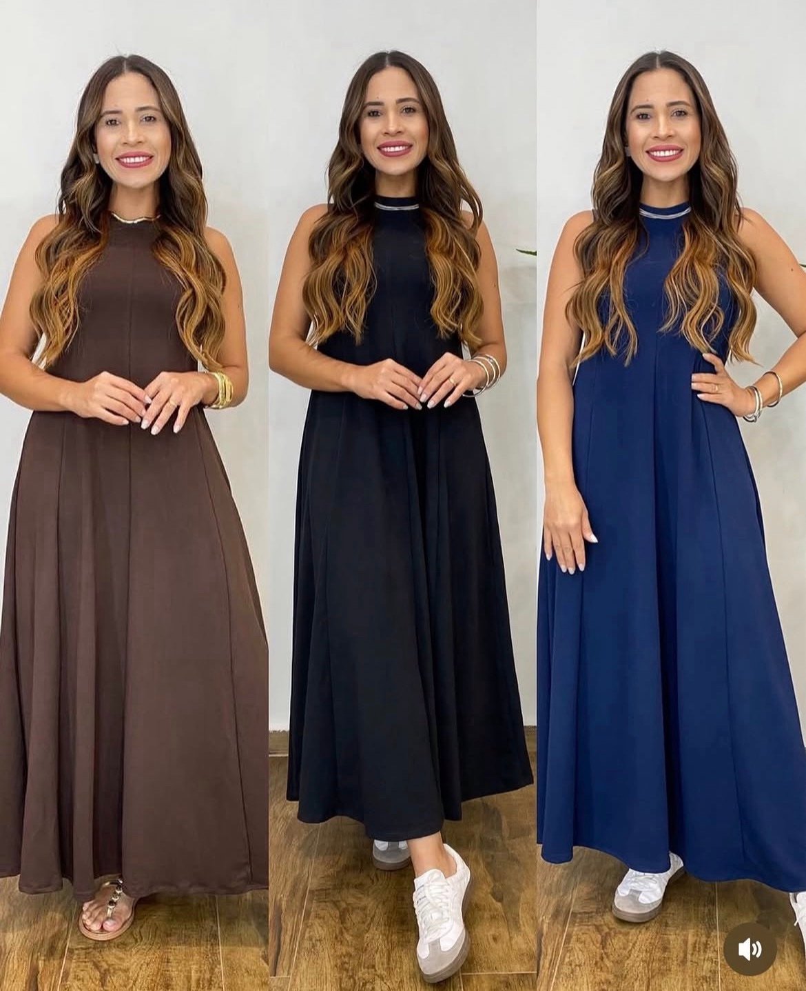 009 Vestido Jana regatão longo godê moletom - Imagem 2
