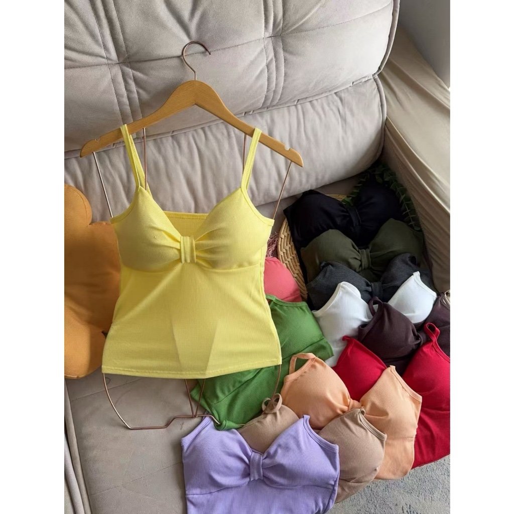 031 Blusa regata alça decote laço canelada - Imagem 2