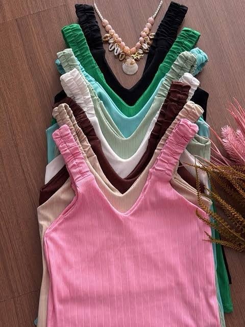 031 Blusa Kait regata alça franzida canelada - Imagem 7